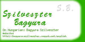 szilveszter bagyura business card